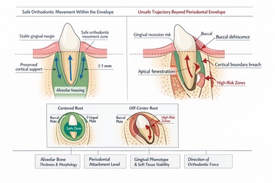 The Periodontal Envelope of Orthodontic Tooth Movement: Defining Anatomical Boundaries for Safe Alignment in Reduced Alveolar Bone Conditions
